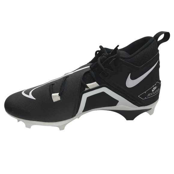 NEW! Nike Alpha Menace Pro 3 Football Cleats Black & White Men’s 12 - Picture 11 of 15